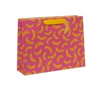 Glick Bolsa de regalo grande de paisaje, Go Bananas, 275 x 355 x 100 mm, bolsa reciclable de lujo para cumpleaños y celebraciones