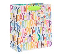 Glick Bolsa de regalo mediana con texto "Happy Birthday"