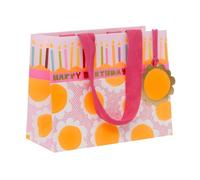 Glick Bolsa de regalo mediana de paisaje, margaritas deslumbrantes, 175 x 225 x 100 mm, bolsa reciclable de lujo para cumpleaños y celebraciones