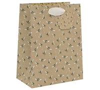 Glick Bolsa de regalo mediana de papel kraft con diseño de abejas para cumpleaños y otras celebraciones, 175 x 225 x 100 mm, multicolor