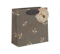Glick Bolsa de regalo pequeña de abeja reina, bolsa reciclable de lujo para regalos especiales, 14 x 14 x 6 cm, papel de alta calidad, ideal para cumpleaños y celebraciones
