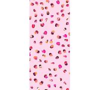 Glick Cuatro hojas de papel de seda con lunares de leopardo, cada hoja de 750 mm x 500 mm, para envolver regalos, cumpleaños, TPL129, rosa, tejido PS Leopard