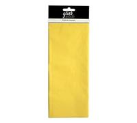 Glick Cuatro hojas de papel de seda de limón, cada hoja mide 750 mm x 500 mm cuando se abre, papel de seda amarillo para envolver regalos y otras artes y manualidades