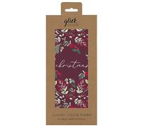 Glick Cuatro hojas de papel de seda de Navidad, papel de seda de corona de Navidad, papel de seda para regalos de Navidad (cuatro hojas)