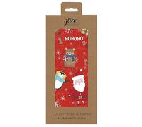Glick Cuatro hojas de papel de seda de Navidad, papel de seda de Navidad, papel de seda para envolver Navidad, pañuelos para Navidad (cuatro hojas), rojo