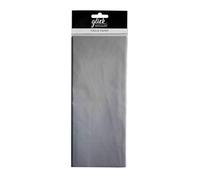 Glick Cuatro hojas de papel de seda gris, cada hoja mide 750 mm x 500 mm cuando está abierta, papel de seda gris para envolver regalos y otras artes y manualidades