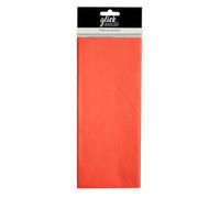Glick Cuatro hojas de papel de seda naranja, cada hoja de 750 mm x 500 mm, papel de seda naranja, papel de seda naranja para envolver regalos, artes y manualidades, papel de seda naranja para uso en