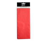Glick Cuatro hojas de papel de seda rojo de San Valentín, papel de seda rojo brillante, 75 x 50 cm cuando se abre, para envolver regalos y otras artes y manualidades