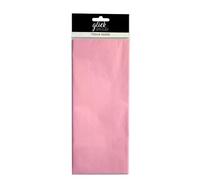 Glick Cuatro hojas de papel de seda rosa claro, cada hoja de 750 mm x 500 mm cuando se abre, papel de seda rosa pálido, para uso en envoltura de regalos y otras artes y manualidades