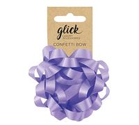 Glick Lazo de confeti de lujo, color lila, para envolver regalos, artes y manualidades, color morado