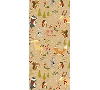Glick Papel de seda de animales de Navidad, invierno, para, kraft, envoltura, TPX66, Multi