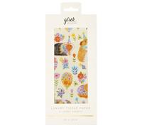 Glick Papel de seda estampado - Fiesta de conejillos de Indias - 500 x 750 mm - 4 hojas