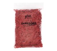 Glick Papel de seda rojo triturado, 30 gramos, papel rojo triturado, perfecto para usar en envoltura de regalos