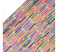 Glick - Rollo de papel de regalo brillante para cumpleaños y otras celebraciones, envoltura de regalos, artes y manualidades, 4 metros x 70 cm, multicolor brillante