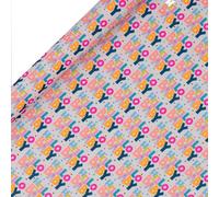 Glick - Rollo de papel de regalo con texto Hello Baby, para celebrar el nacimiento de un nuevo bebé, envoltura de regalos, artes y manualidades, 4 metros x 70 cm, multicolor