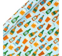 Glick - Rollo de papel de regalo de cervezas y saludos, para cumpleaños y otras celebraciones, envoltura de regalos, artes y manualidades, 4 metros x 70 cm,