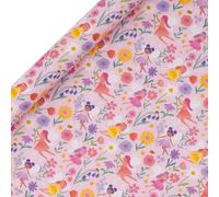 Glick - Rollo de papel de regalo de hadas deseos, para cumpleaños y otras celebraciones, envoltura de regalos, artes y manualidades, 2 metros x 70 cm, color rosa