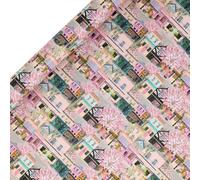 Glick - Rollo de papel de regalo York Place, para cumpleaños y otras celebraciones, envoltura de regalos, artes y manualidades, 4 metros x 70 cm, multicolor