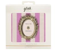 Glick Servilletas de fiesta, prensa para cócteles, 33 x 33 cm, paquete de 20