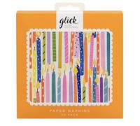 Glick Servilletas de fiesta, vela brillante, 33 x 33 cm, paquete de 20
