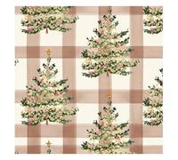 Glick Servilletas navideñas de lujo, paquete de 20, 3 capas, diseño de árbol de Navidad a cuadros