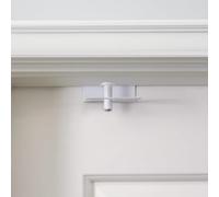 GlideLok - Cerradura superior de puerta de seguridad para niños, cerradura de acceso desde cualquier lado de la puerta, para puertas interiores y exteriores, cerradura de puerta de metal a prueba de