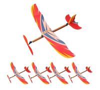 GLIDER AL BANDAND BANDA - Aviones elásticos - Aviones - Modelos aeronáuticos de 5 piezas | Modelos de juguetes de aviones para diversión de mano, lanzando juguetes de aviones, juego de modelo de