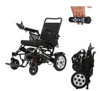 Glider Mobility Explorer Pro - Silla de ruedas eléctrica plegable automática, motores duales de 300 W, batería de 24 V 12 Ah, rango de 17 millas, 4 mph, capacidad de 150 kg, ligera, aprobada por