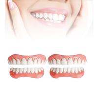 Glidewellpd Premium Denture, Smileasego Premium Dentures, Silicone Reline Denture Set, Upper And Lower Denture Reline Kit, For Men And Women (C#2 PCS)