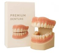 Glidewellpd Premium Denture, Smileasego Premium Dentures, Soft Silicone Reline Denture Set, Silicone Dentures Full Mouth, Denture Repair Kit para hombres y mujeres. (1pcs)