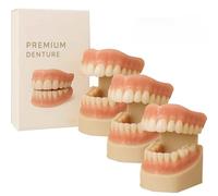 Glidewellpd Premium Denture, Smileasego Premium Dentures, Soft Silicone Reline Denture Set, Silicone Dentures Full Mouth, Denture Repair Kit para hombres y mujeres. (3pcs)
