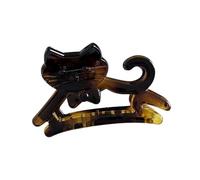 Glifora Pinza para el pelo con forma de gato y diseño antideslizante estable, pinza para el pelo, pinza grande para la cabeza trasera, ligera, accesorio para el pelo medio atado