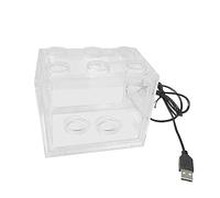 GLigeT Acuarios Tanque de Peces acrílico USB Mini Tanque de Acuario propagador Tanque de Peces con luz LED Tanque Decorativo de Escritorio de Oficina en casa Peceras(Transparent)