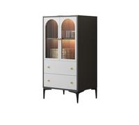 GLigeT Almacenamiento Aparador de Madera con Doble Puerta Cristal elevada, Sencillo, cajón, for almacenaje en el hogar, Restaurante, Cocina o salón