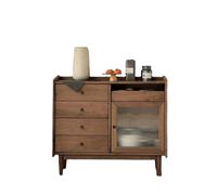 GLigeT Almacenamiento Aparador de Madera Maciza, aparador pequeño Almacenamiento Color Nogal for el hogar, Troncos for Comedor