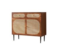 GLigeT Almacenamiento Aparador de Madera Maciza pequeño hogar Sala Estar Fresno ratán gabinete Almacenamiento Mimbre