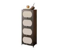 GLigeT Almacenamiento Aparador/estantería esquinera de 4 Niveles con Laterales Estrechos, Mueble de almacenaje de pie for salón con cajones