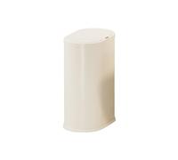 GLigeT Ampliamente utilizado Cubo de basura 6 litros con tapa, diseño ovalado, acero inoxidable. Ideal for cualquier cocina, baño, oficina o hogar(Blanco)