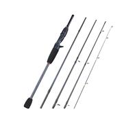 GLigeT - Caña de pescar para pesca (5 secciones de 1,8 a 2,4 m, para señuelo, equipo de pesca de viaje, caña de pescar, trucha (1,98 m)