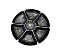 GLigeT Condimentos Bandeja for servir bocadillos dividida Platos for papas fritas y salsa for Frutos secos irrompibles Fiestas