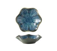 GLigeT Condimentos Bandejas de cerámica for mojar, for decorar escritorios, artículos cocina for el hogar Fiestas(Retro Blue)