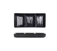 GLigeT Condimentos Bandejas for servir aperitivos, platos for refrigerios, cuencos de cerámica for salsas, rectangulares con divisiones for Fiestas