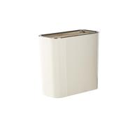 GLigeT Cubo de basura abierto for uso interior, ideal for baño, inodoro y sala de estar.(Blanco)