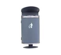 GLigeT Cubo de Basura Basurero de acero inoxidable for exteriores con cenicero metálico for espacios públicos Cubo de reciclaje