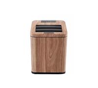 GLigeT Cubo de Basura con Sensor Inteligente, Grano de Madera Recargable eléctrico, Tapa, Sala de Estar, Dormitorio, Cocina y hogar, 12L, Color Madera Original