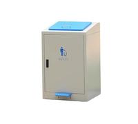 GLigeT Cubo de Basura Contenedor de basura for exteriores con tapa, for zonas públicas de fumadores, de metal, con pedal, 80 l/100 l Cubo de reciclaje(Grande)