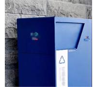 GLigeT Cubo de Basura Papelera de exterior de estilo chino con tapa y diseño de doble caja de metal con diseño panorámico Cubo de reciclaje