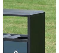GLigeT Cubo de Basura Papelera metálica doble for exteriores, de acero galvanizado, for uso comercial y público. Cubo de reciclaje