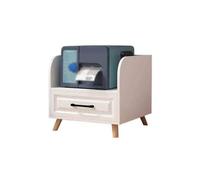 GLigeT Dormitorio Estante de Almacenamiento for Impresora Debajo la Mesa, Rueda Universal silenciosa, Estante Gran Capacidad Deslizante Tres Secciones Oficina(Blanco)