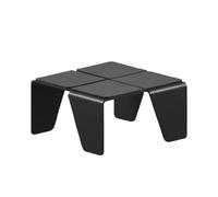 GLigeT Fin Juego de Mesa Centro Madera Modular, mesas salón entrelazadas, decoración geométrica Café(Negro)